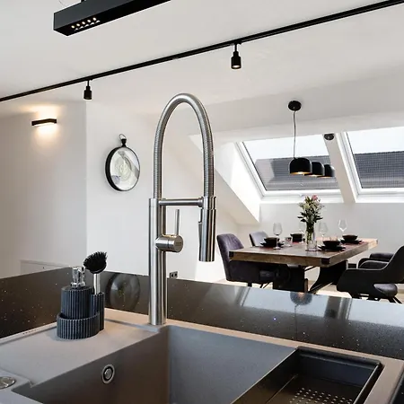 Moderne Offene Dachgeschosswohnung アパート